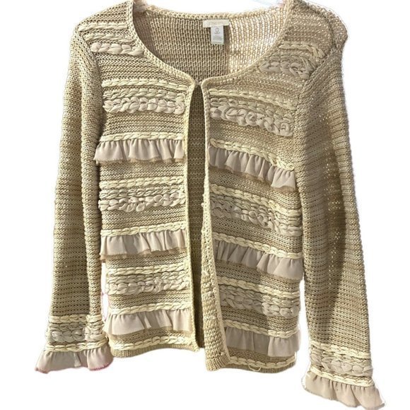 Chico's Ravishing Ruffles Cardigan - Picture 2 of 14